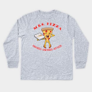 Mrs. Pizza Pizzeria Kids Long Sleeve T-Shirt